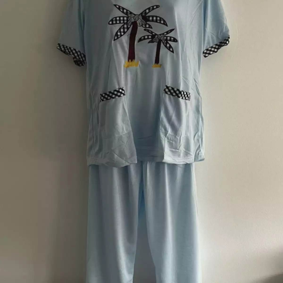 Pyjama palmier bleu