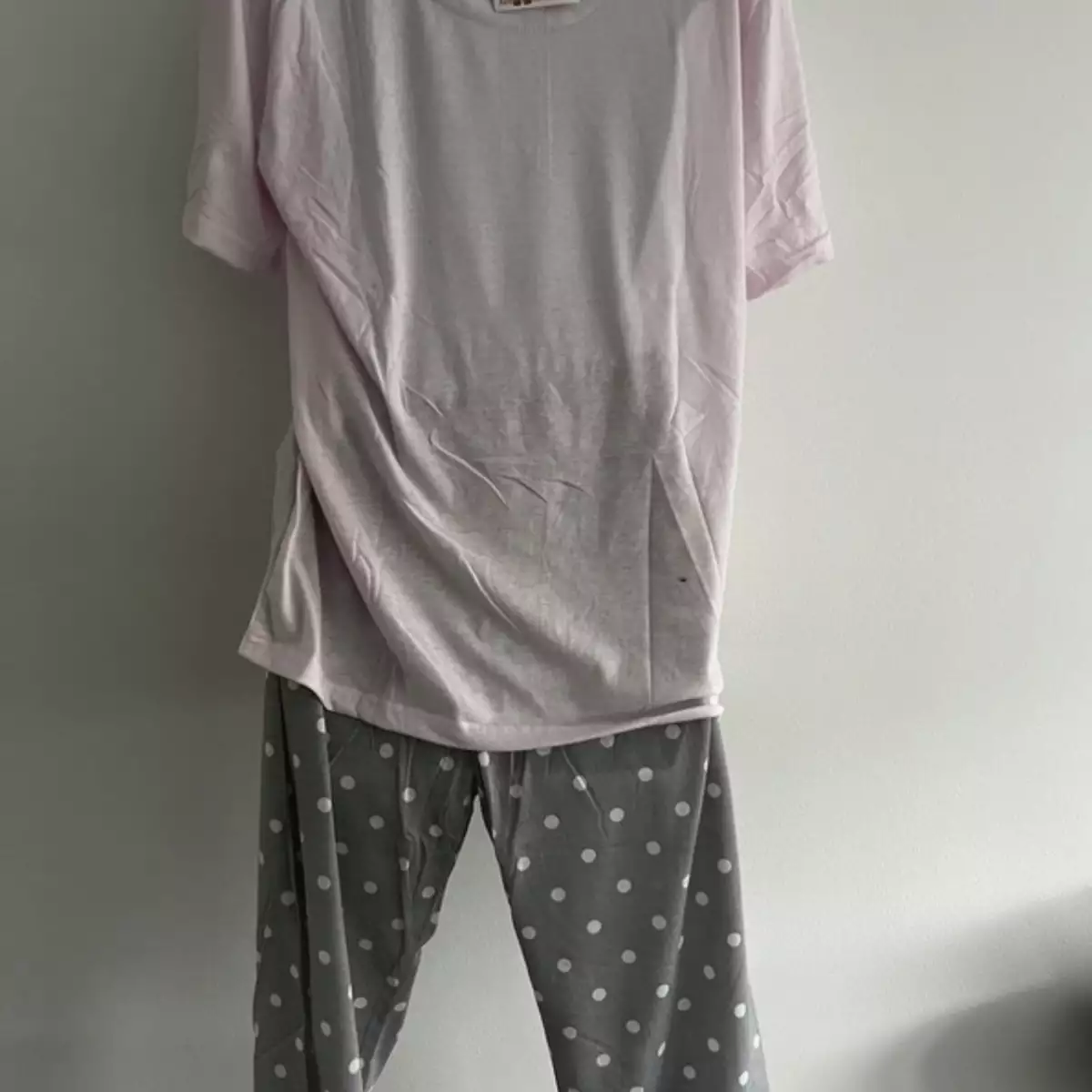 pyjama nounours rose et gris