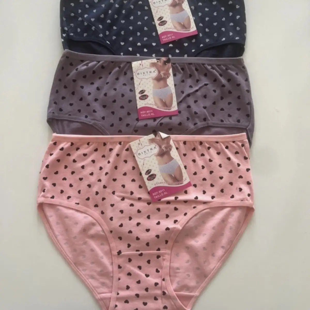 Lots de 3 culottes avec coeur